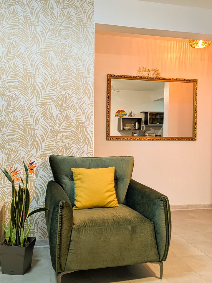 Reading nook with armchair